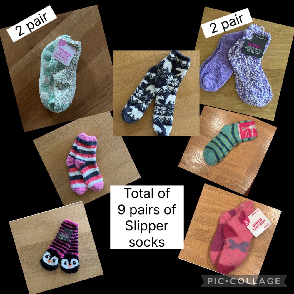 SLIPPER SOCKS nwt/nwot bundle/9pairs women’s/girls